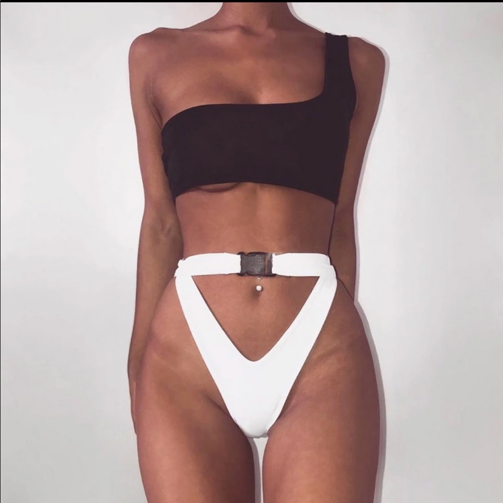 Brazilian Bikini Padded One Shoulder Swimsuit